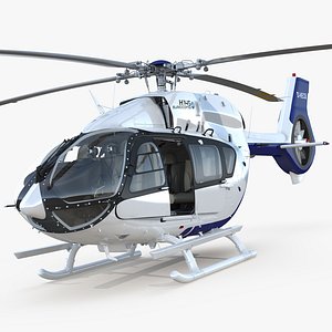 Light Utility Helicopter Eurocopter EC145 T2 Rigged