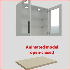Kitchen furnitures up 90 cm glass doors vertical