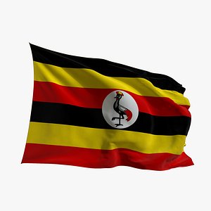Realistic Animated Flag - Microtexture Rigged - Put your own texture - Def Uganda 3D