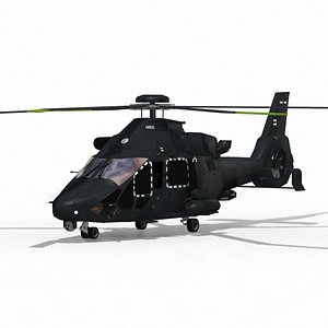 h160m guepard armed helicopter 3D model