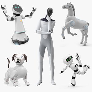 Rigged Robot Collection for Cinema 4D 3D model