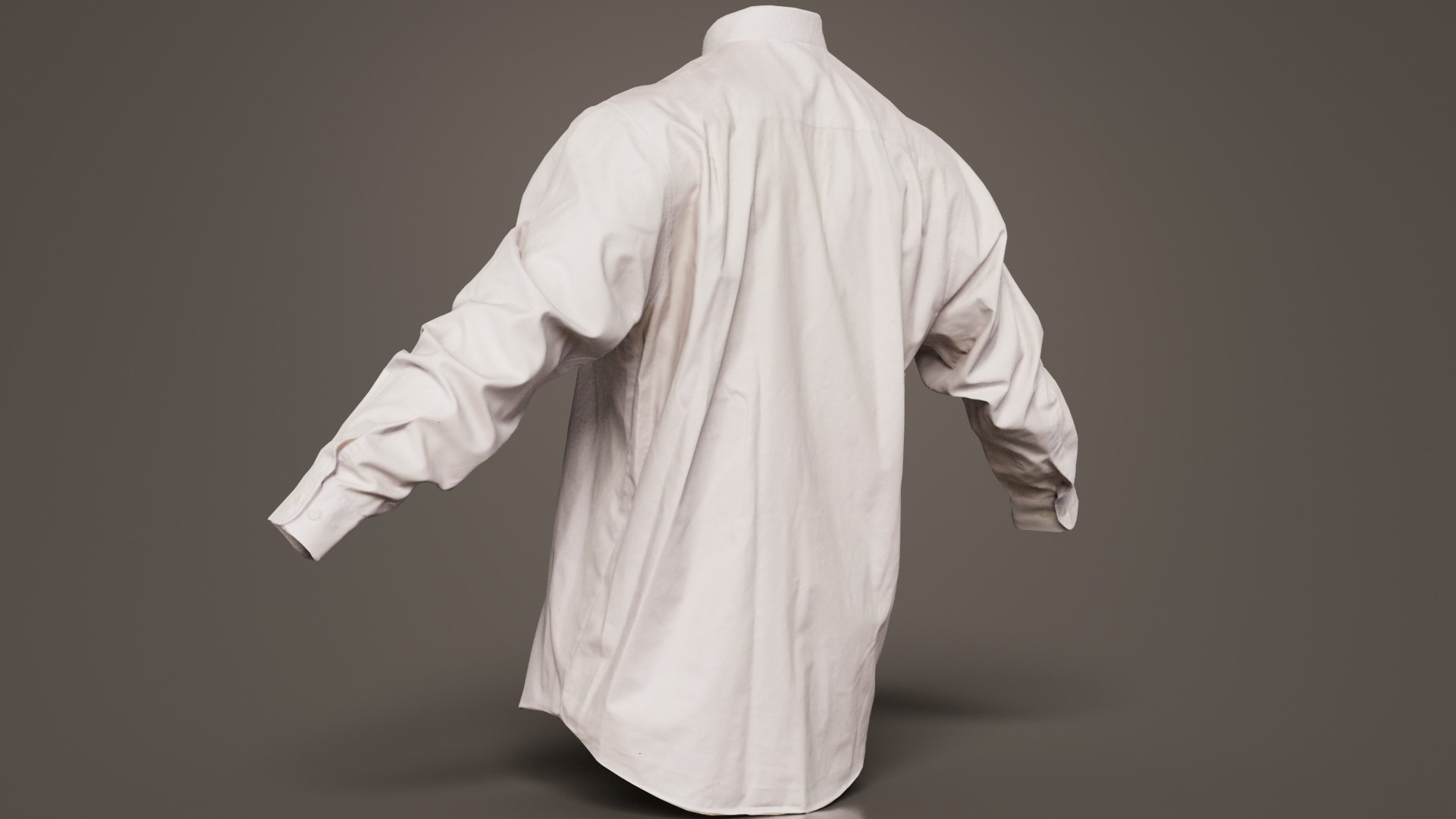 Shirt Plain Buttoned Up Remastered Model - TurboSquid 2360541