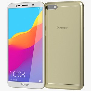 3D realistic honor 7s gold