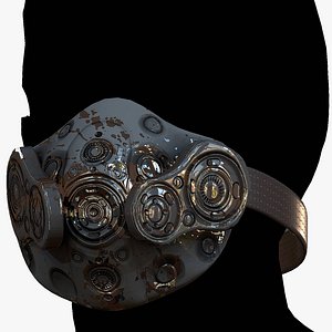3D Gas mask respirator scifi futuristic model