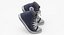 Basketball Leather Shoes Bent Dark Blue 3D