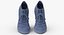Basketball Leather Shoes Bent Dark Blue 3D