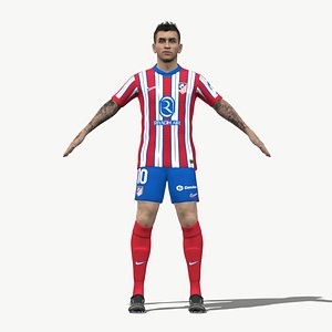 3D Rigged Angel Correa Atletico Madrid 2025 3D model