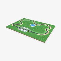 Racing Circuit Race Track Pit Lane Grandstands Race Cars Game Ready
