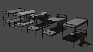 3D post-apocalyptic bed model
