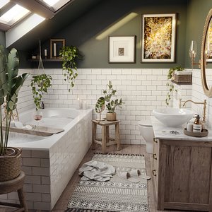Bohemian Bathroom 3D model