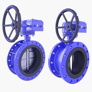 3D Butterfly Valves SET v10