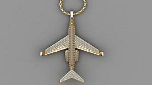 Aviation Airplane Aircraft Plane Travel Necklace Jewelry 3DM STL