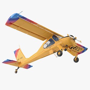 Airplane PZL 104 Wilga Yellow