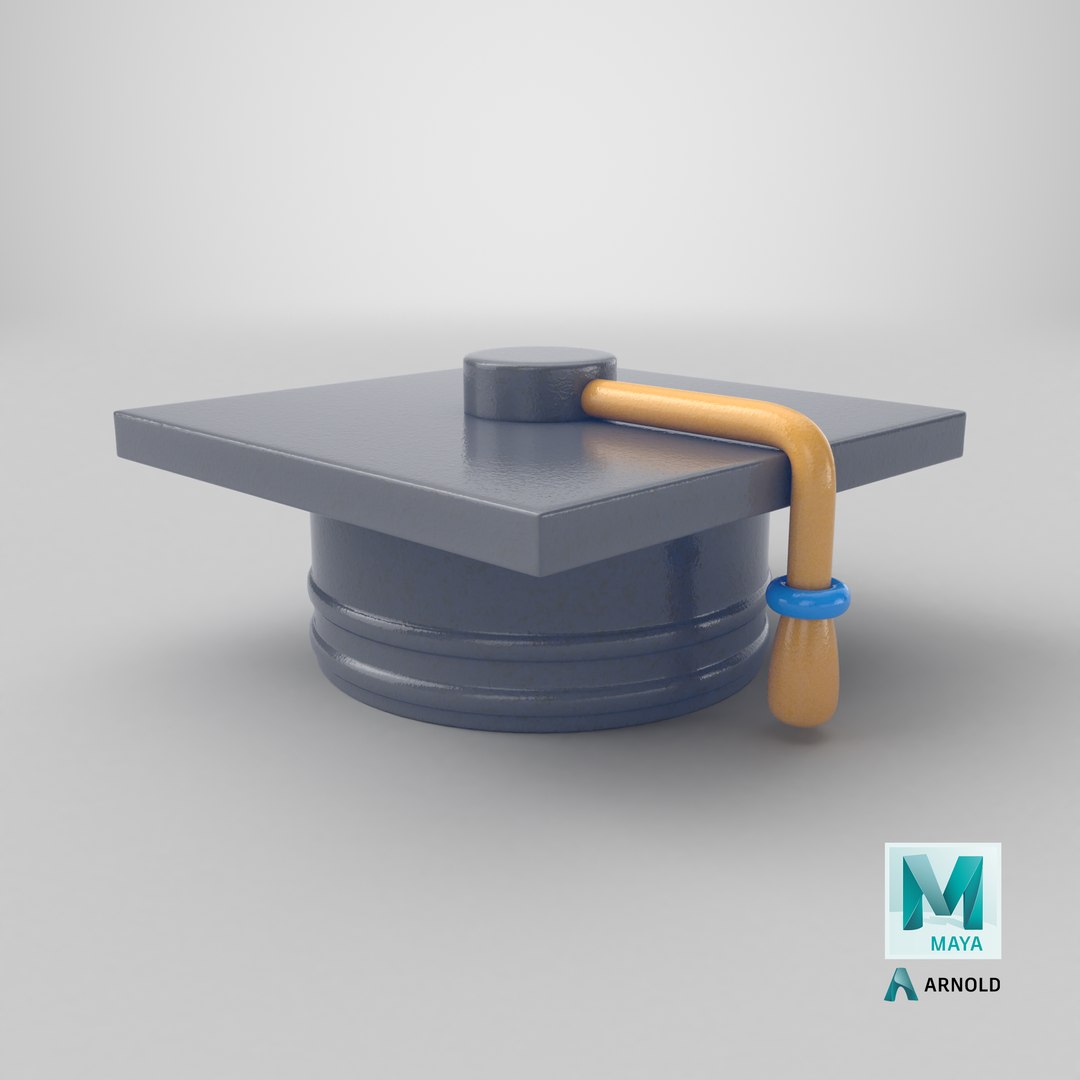 3D Graduation Cap model https://p.turbosquid.com/ts-thumb/u4/mWBxeL/83/stemcell_maya_arnold_render/png/1750094480/1920x1080/fit_q87/75fc721a41a0d3006d1fd2a02ffb14a524082a44/stemcell_maya_arnold_render.jpg