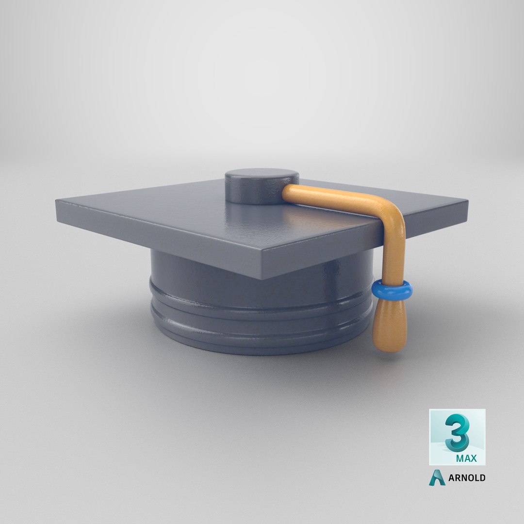 3D Graduation Cap model https://p.turbosquid.com/ts-thumb/u4/mWBxeL/Gx/stemcell_max_arnold_render/png/1750094489/1920x1080/fit_q87/51dbaa4bc1c3afc95289f623619ecd33aed2aad6/stemcell_max_arnold_render.jpg