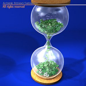 hourglass dollar 3d model