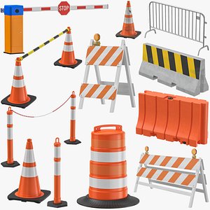 3D Traffic Elements Collection model