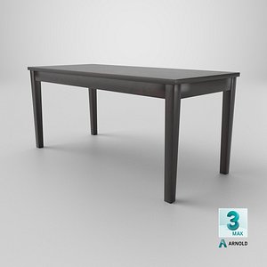 Modern Wooden Dining Table 3D Model- High Quality Furniture Asset for Rendering  Game Design
