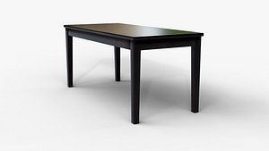 Modern Wooden Dining Table 3D Model- High Quality Furniture Asset for Rendering  Game Design 3D model