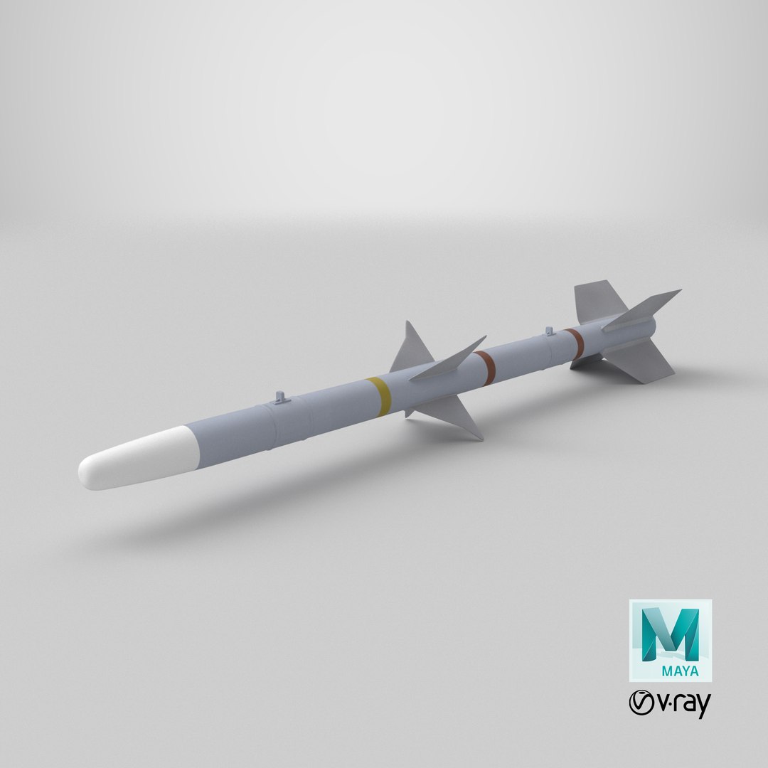 3D AIM-7 Sparrow Radar Guided Missile White https://p.turbosquid.com/ts-thumb/u5/1A8SDv/vh/stemcell_maya_vray_render/png/1745311351/1920x1080/fit_q87/71d59c8e74c43e7849c273d70d6b7a5558f8e533/stemcell_maya_vray_render.jpg