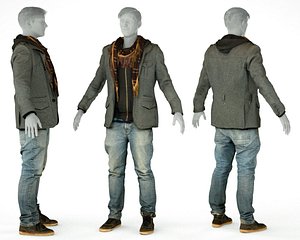 male clothing outfit 3D