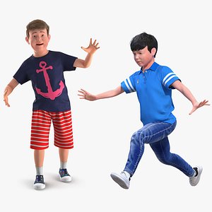 teenage boys rigged teen 3D model