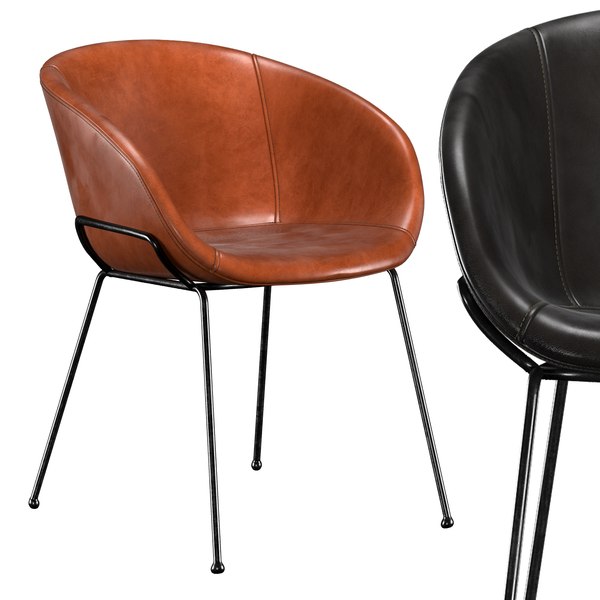 faux leather dining armchair