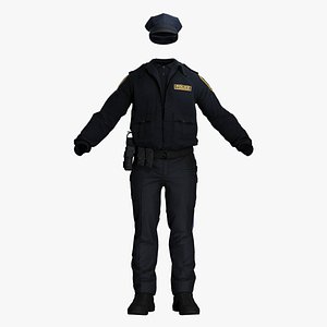 Realistic Police Officer Outfit - Game Ready Asset