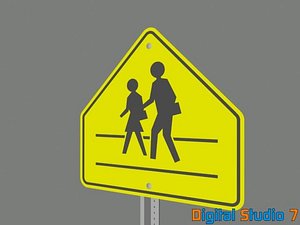 school sign 3d model