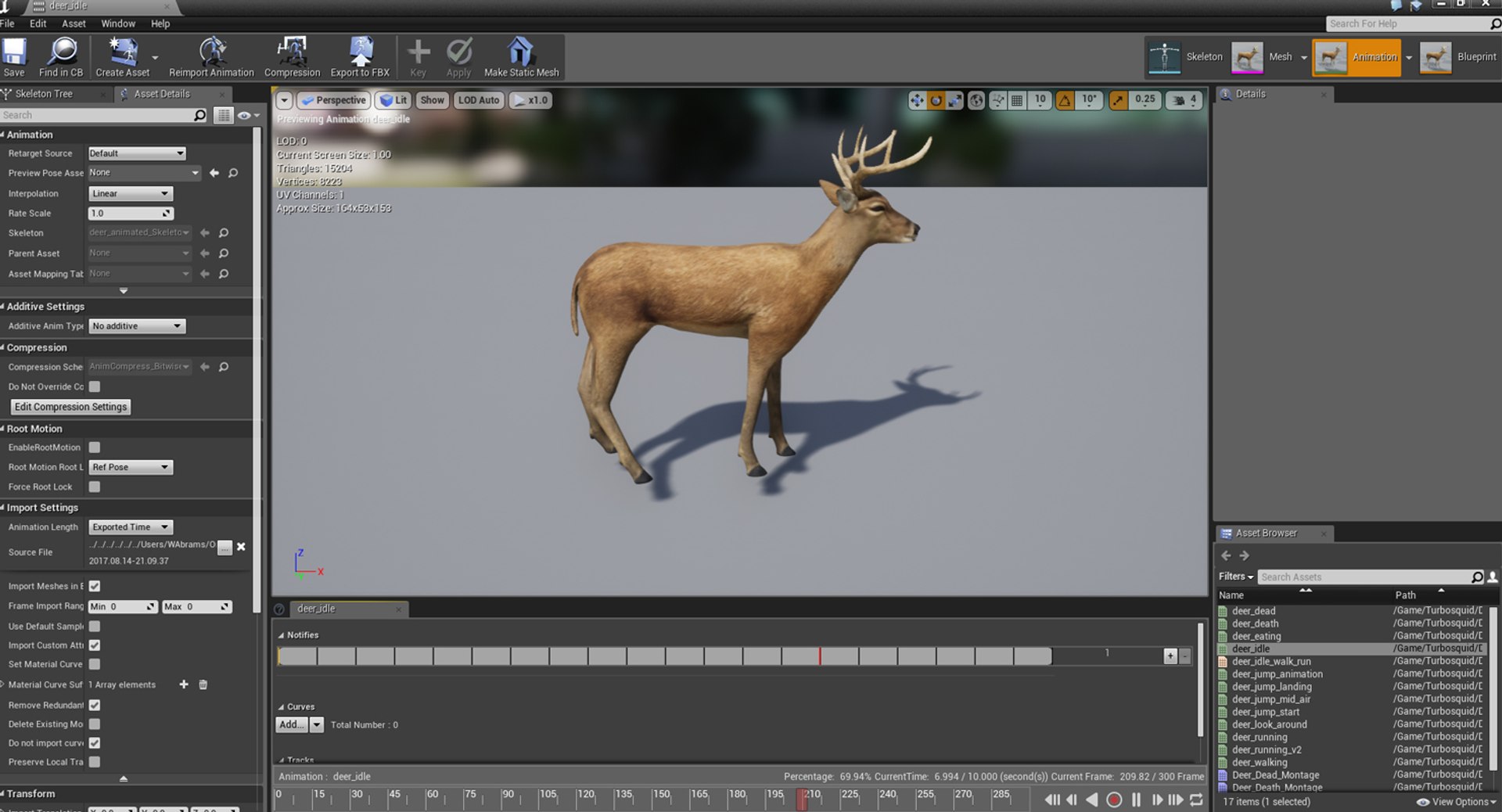 deer animations model https://p.turbosquid.com/ts-thumb/u5/CN4h7d/qJO61boL/ue4_screenshot/jpg/1502932338/1920x1080/fit_q87/510244160df657d7f37fa366673d792ff5ade1f9/ue4_screenshot.jpg