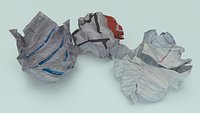 crumpled paper ball