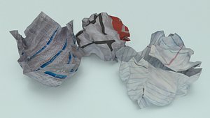 crumpled paper ball