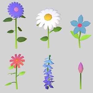 Stylized Flower Pack model