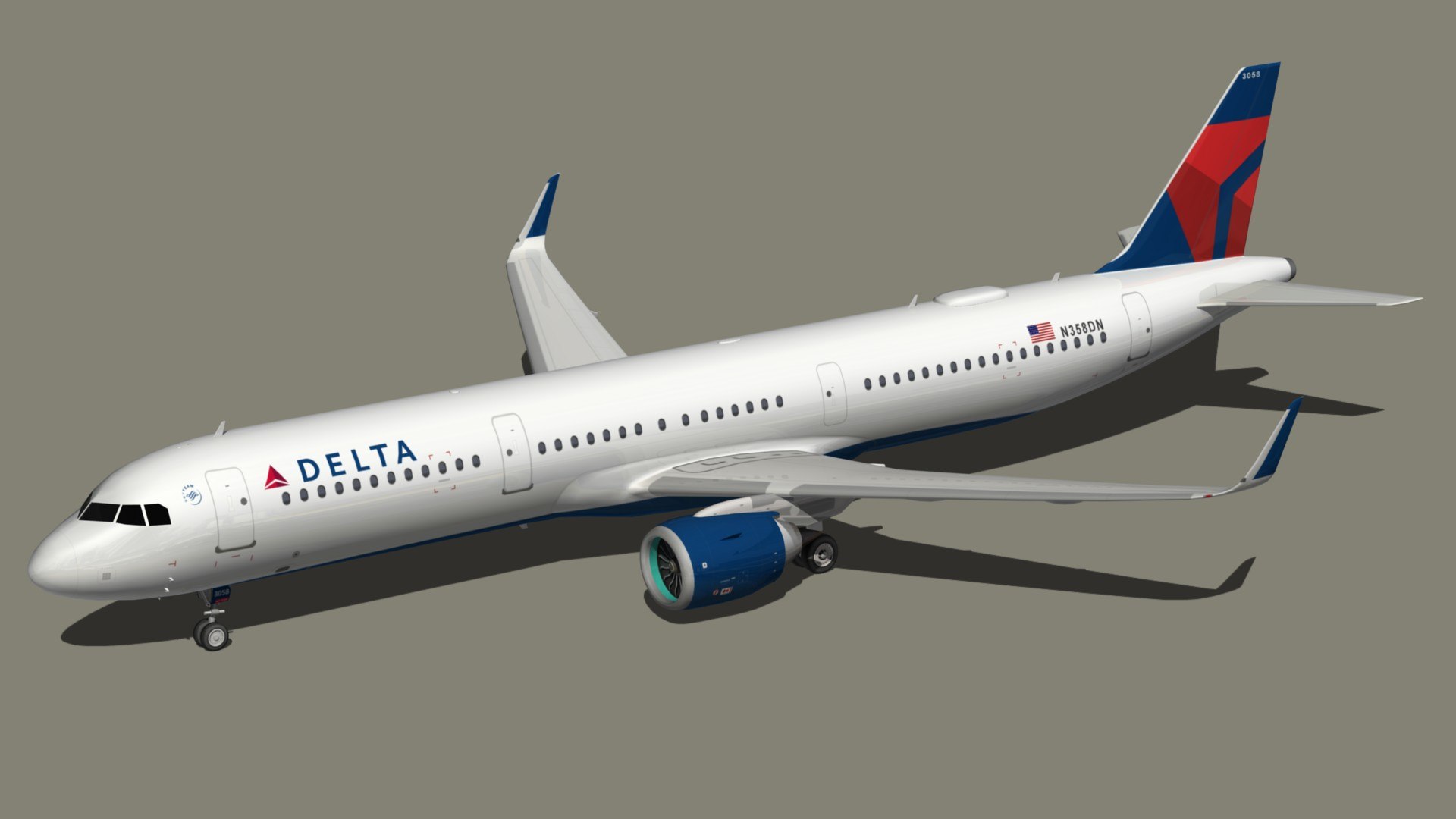 Airbus A321 Delta 3D Model - TurboSquid 1701168