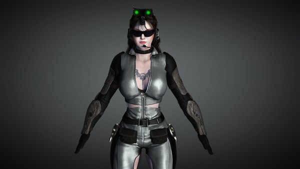 Cyber Punk Female Character 18 3D model