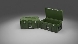 Military cases pack Low-poly 3D model