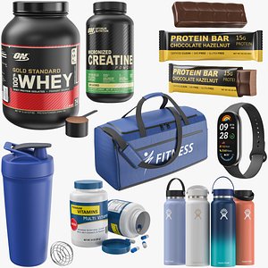 Gym Personal Accessories 3D model