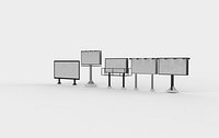 Realistic billboard set 01 3D model