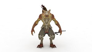 3D Lizard creature model