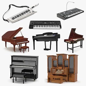 3D model Musical Keyboard Instruments Collection 6