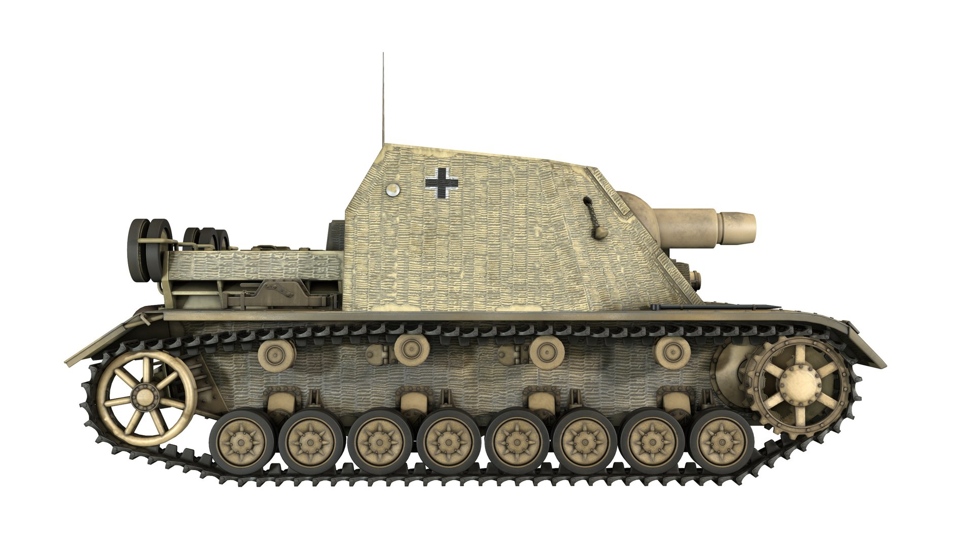 Sturmpanzer Brummbar Interior Exterior 3d Model Turbosquid 2036134