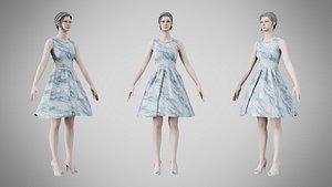 3D Dress 33 Ocean Frost v4