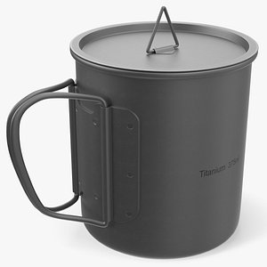 3D Camping Titanium Mug model