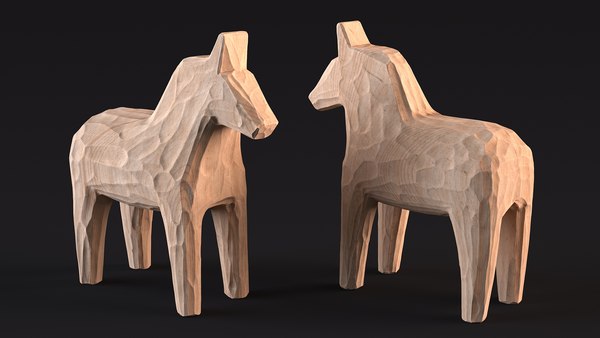Estatua De Caballo De Madera Maciza - Tallado A Mano, 8x5.5x2 Cm, Decoración Elegante Para Escritorio, Salón U Oficina, Símbolo De Prosperidad