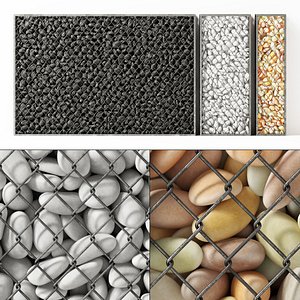 3D pebble gabion model