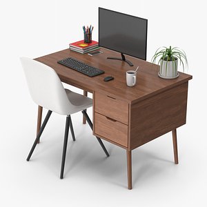 3D Desk Set model