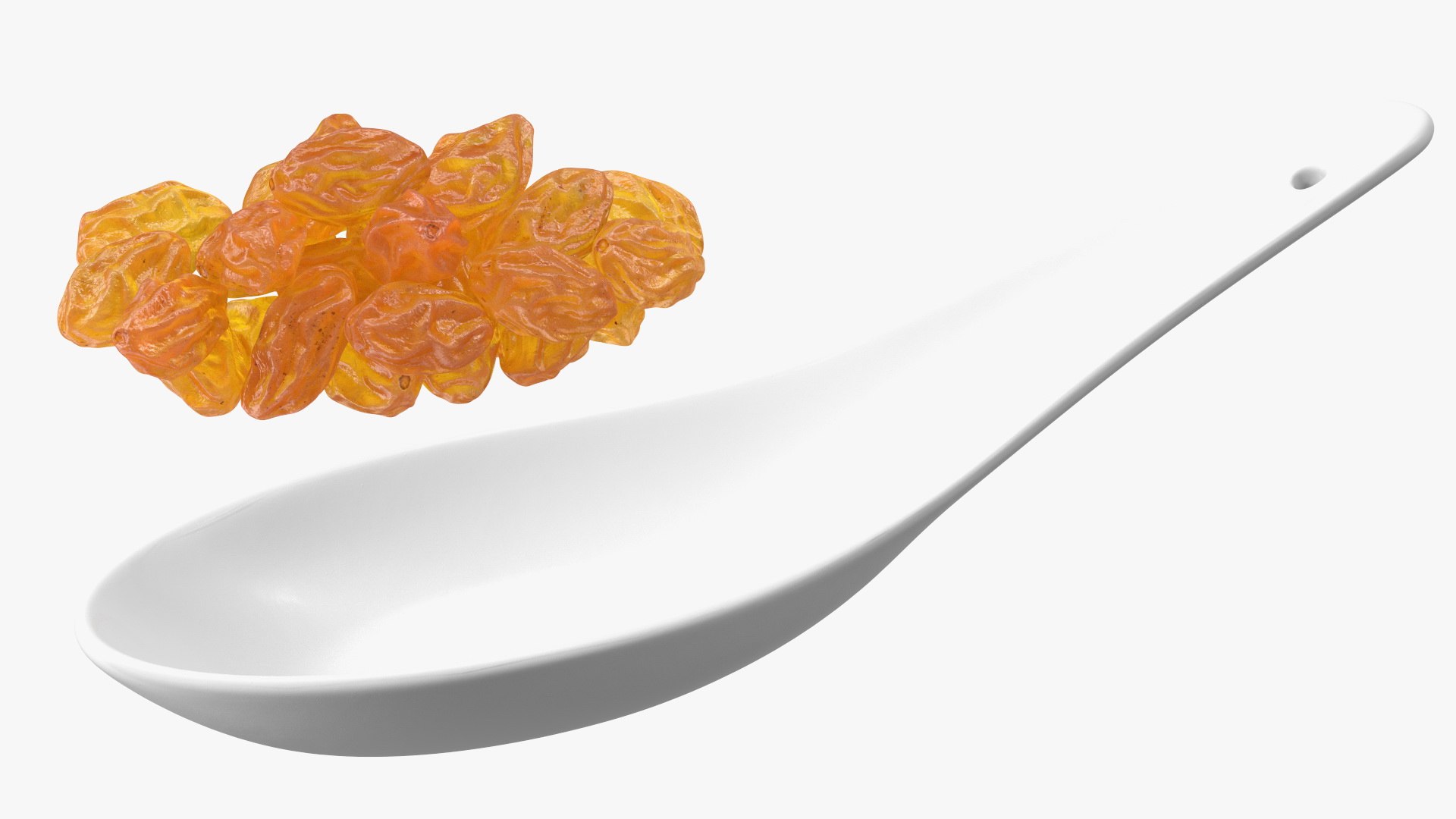 Golden Raisins In A Spoon Model - TurboSquid 1781631