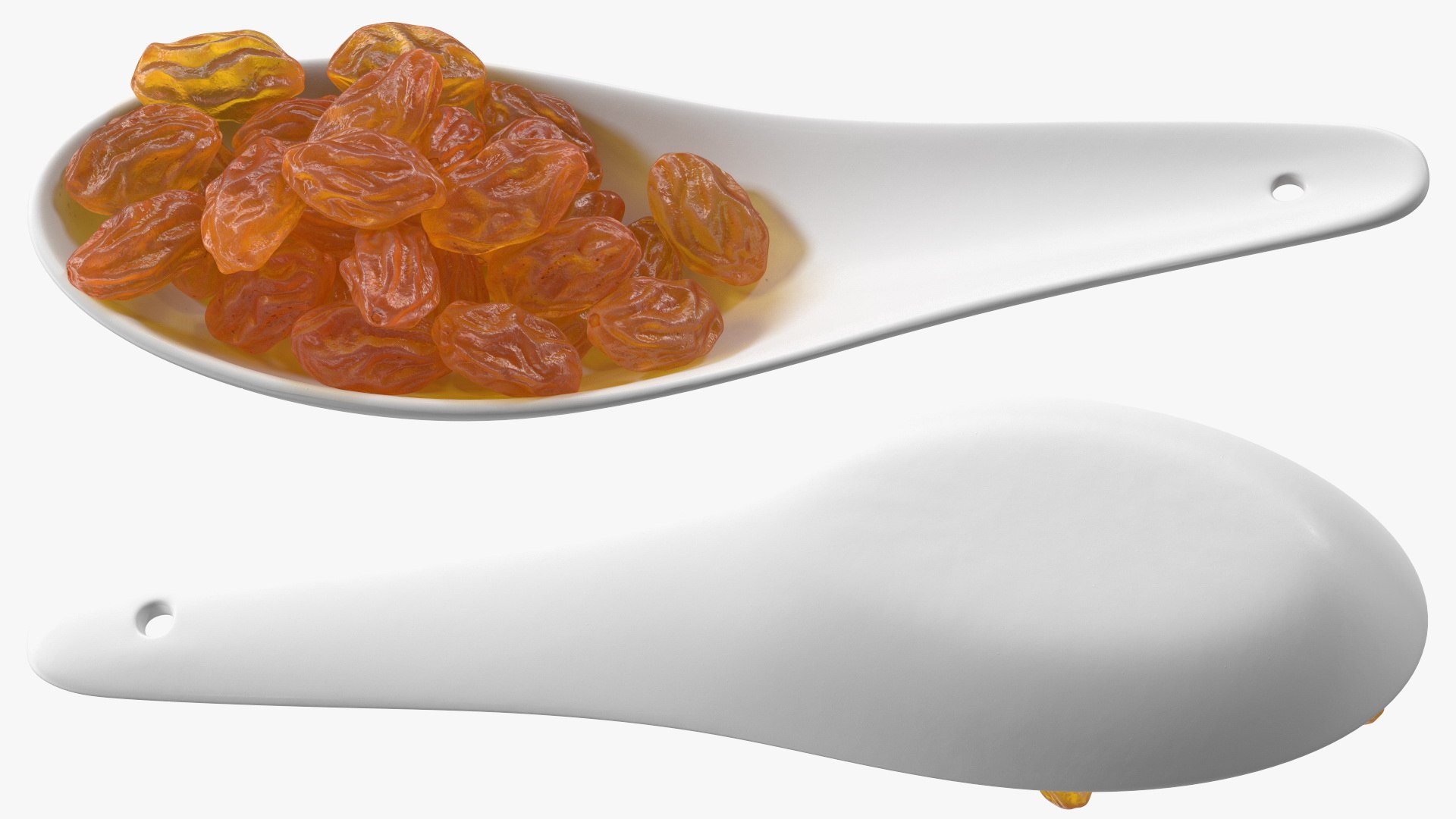 Golden Raisins In A Spoon Model - TurboSquid 1781631