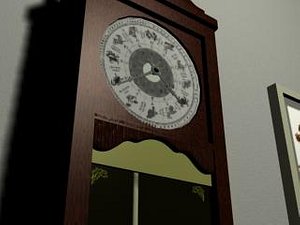 3ds max grandfather clock