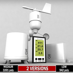 weather meteo station wireless 3d model